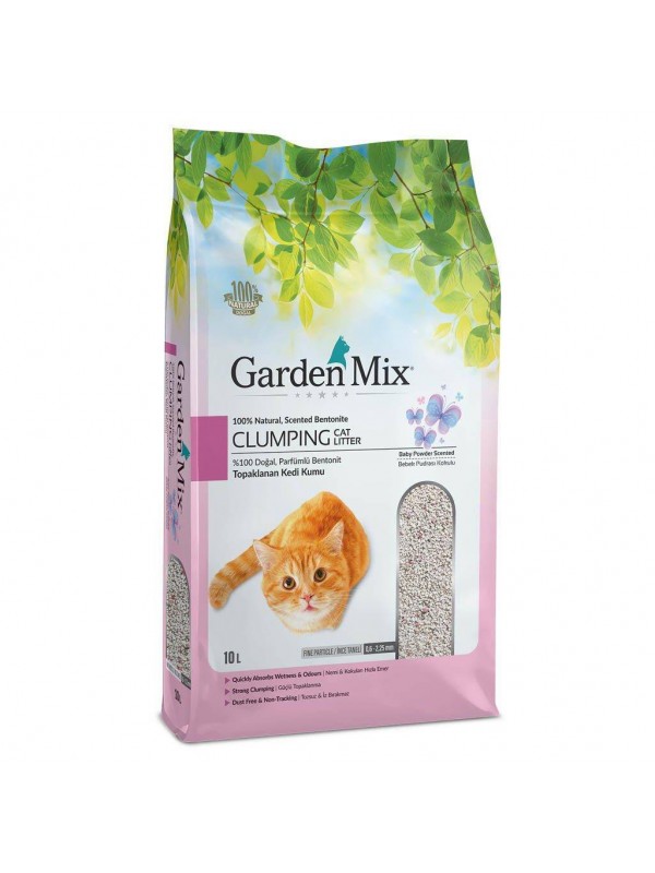 Gardenmix Bebek Pudralı Bentonit İnce Taneli Kedi Kumu 10 LtLt…