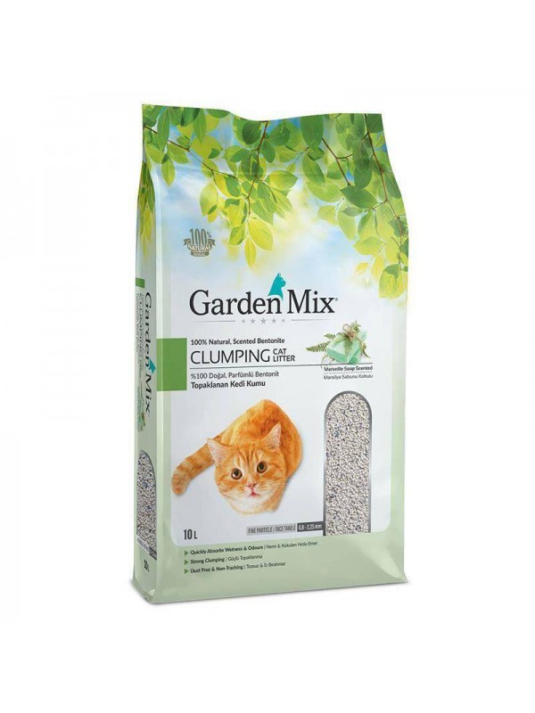 Gardenmix Marsilya Sabun Kokulu Bentonit İnce Taneli Kedi Kumu 10 Lt