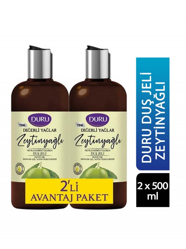 Duru Duş Jeli 2 x 500 ml Zeytinyağlı